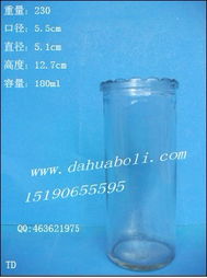 180ml直筒玻璃燭臺 蠟燭杯 定做玻璃燭臺高清圖片 高清大圖